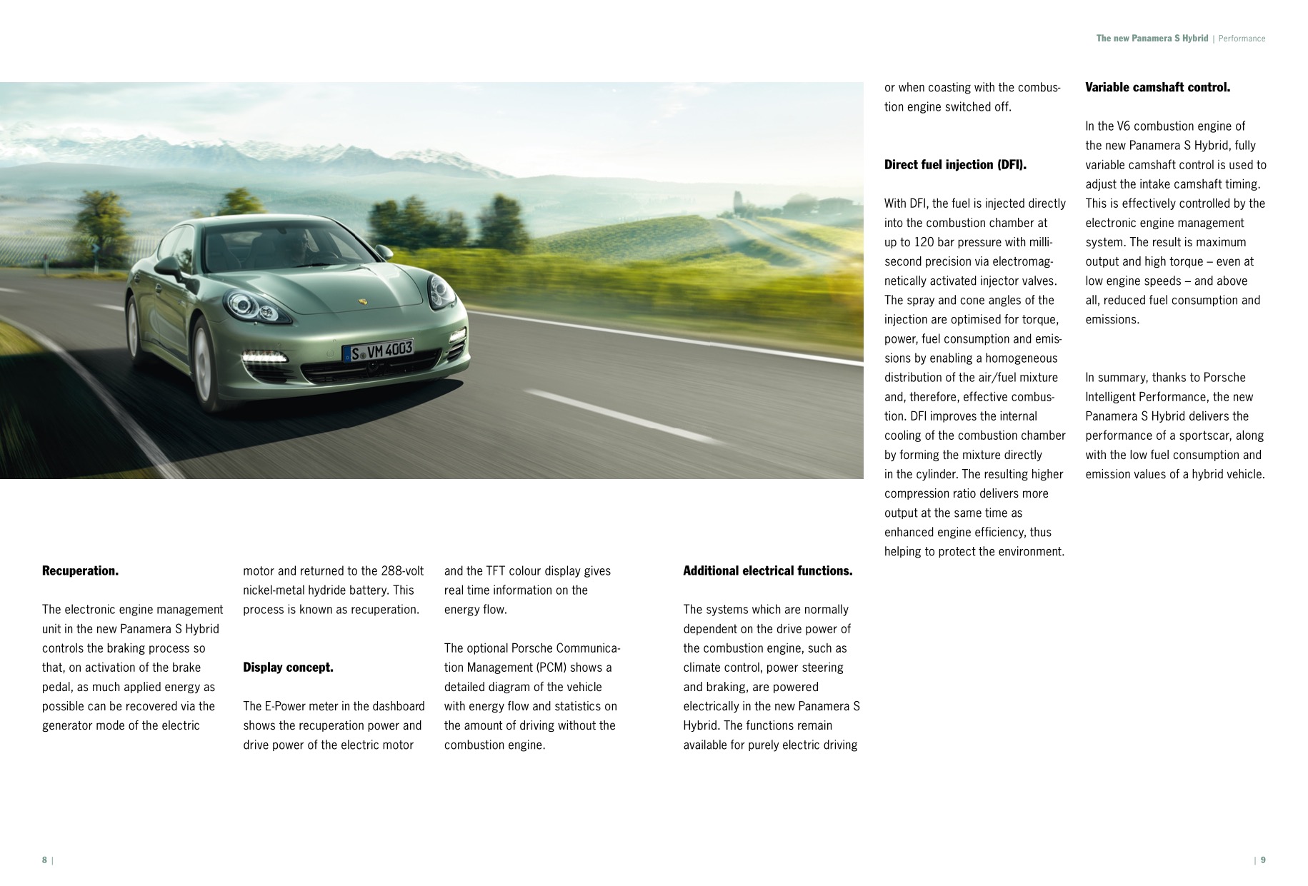 2011 Porsche Panamera Brochure Page 2